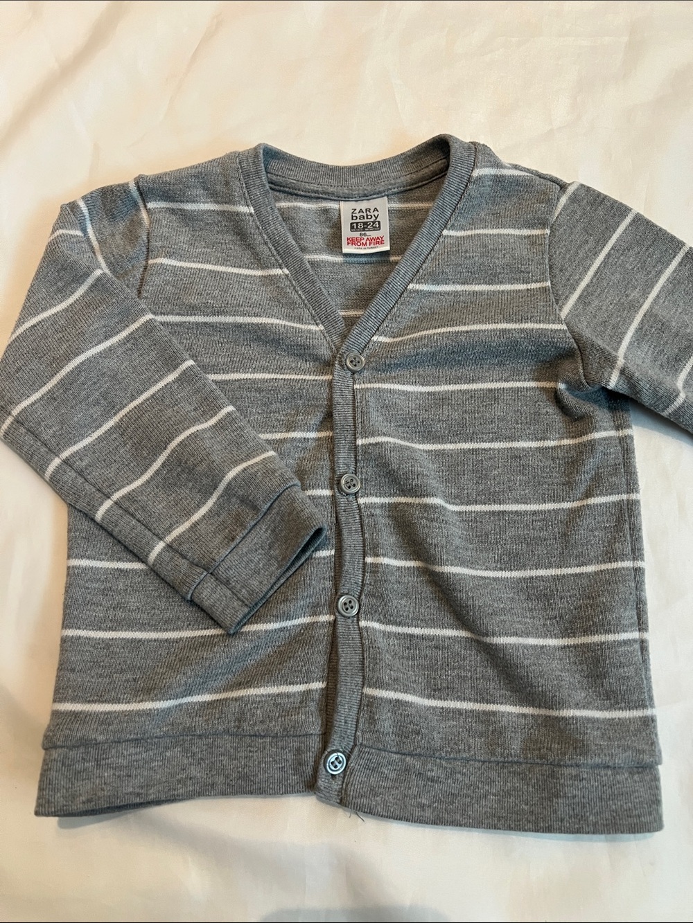 “Bundle 10/$13” Zara 18-24m toddler boy Stripe Knit Cardigan dress sweater